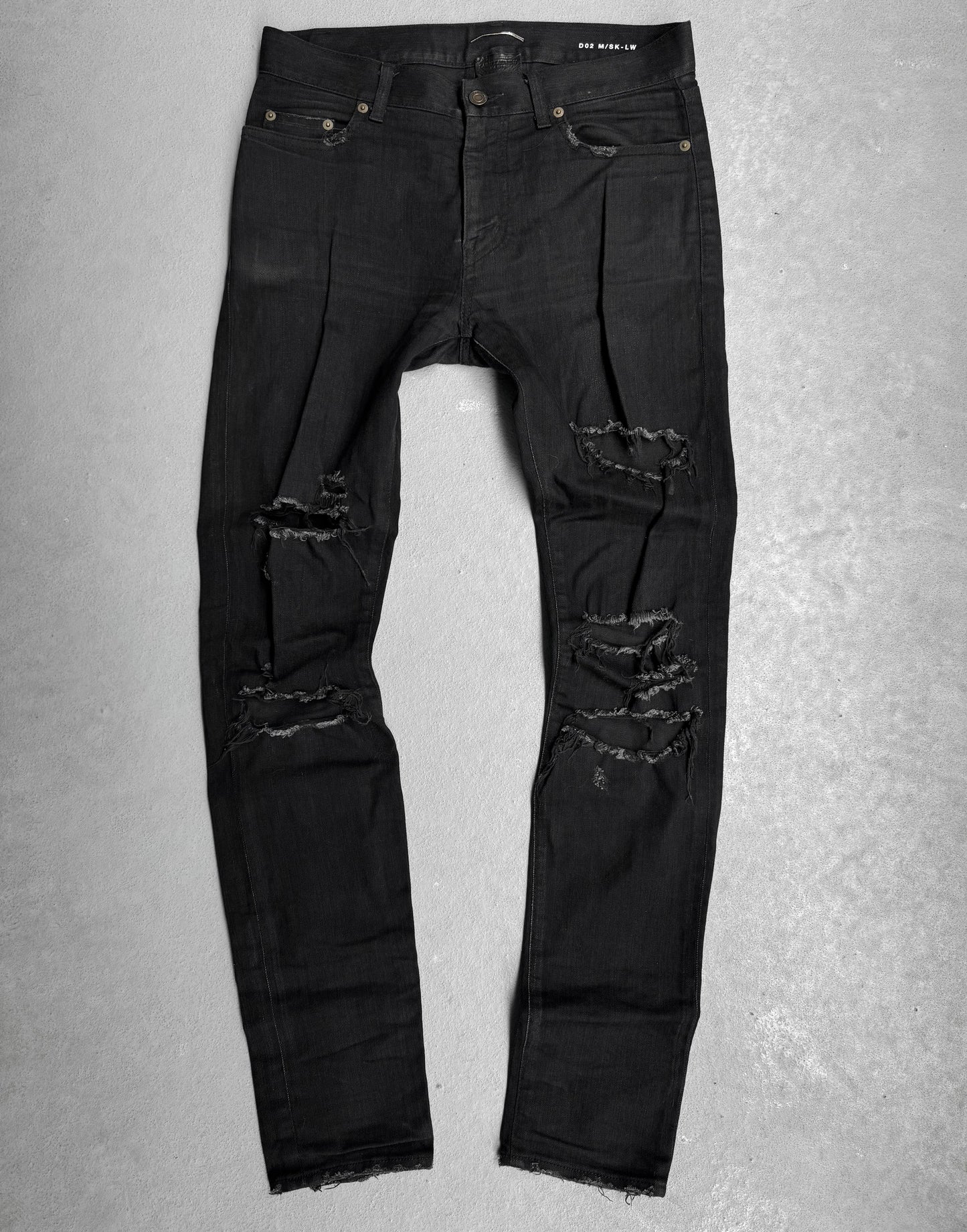 Saint Laurent Paris SS15 Black ‘D02’ Thrash Skinny Denim
