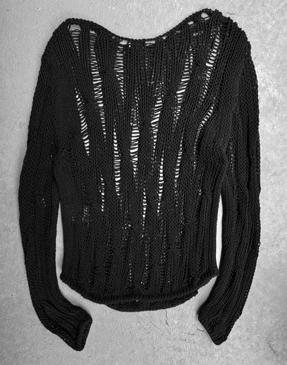 Saint Laurent Paris SS15 Fishnet Knitted Sweater