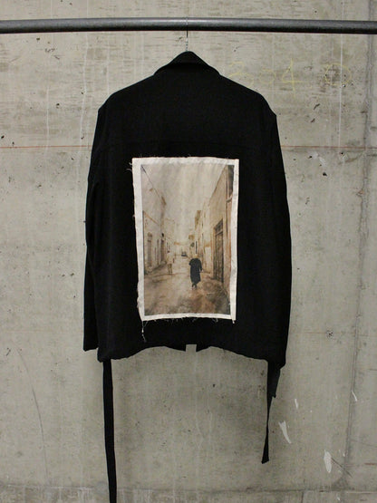 SONG FOR THE MUTE SS20 "20.1 LE BLED" Graphic Patch Oversized Chore Jacket