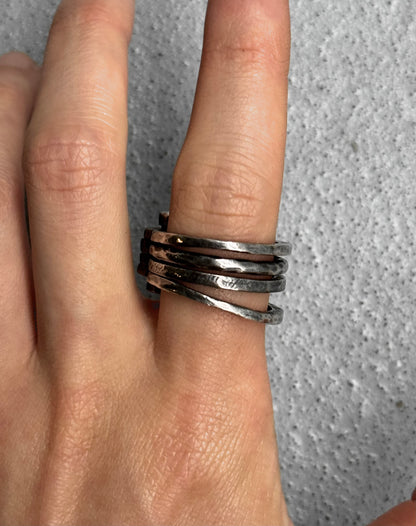 Tobias Wistisen 4-Combination Connected Silver Ring