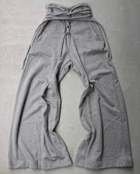 Mihara Yasuhiro Bondage Pleated Wide Leg Sweat Pants | DRIEW