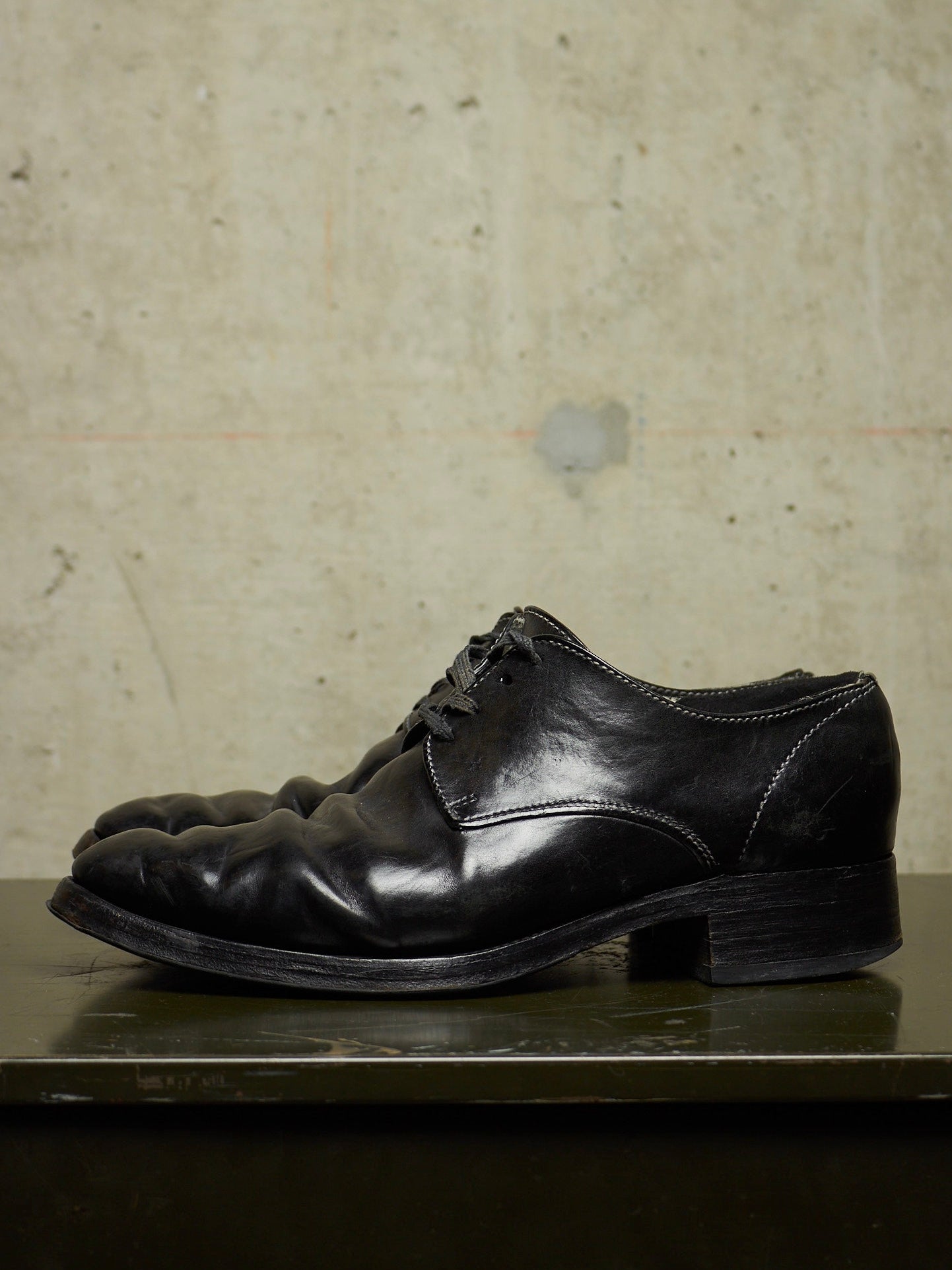 Carol Christian Poell 00s 'AM/2600L CORS-PTC/010' Object-dyed Bipolar Horse Leather Derbies