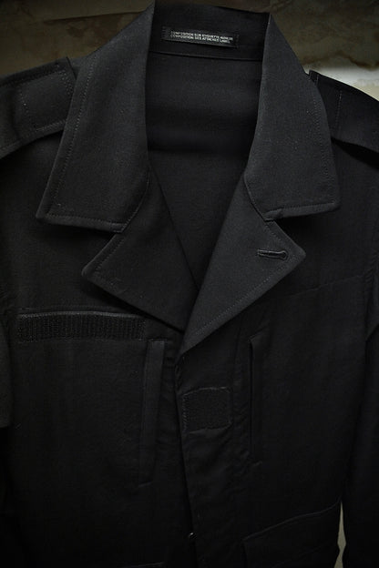 Yohji Yamamoto POUR HOMME AW16 Unlined Wool Gabardine Military Field Jacket detail | DRIEW GARMENTS