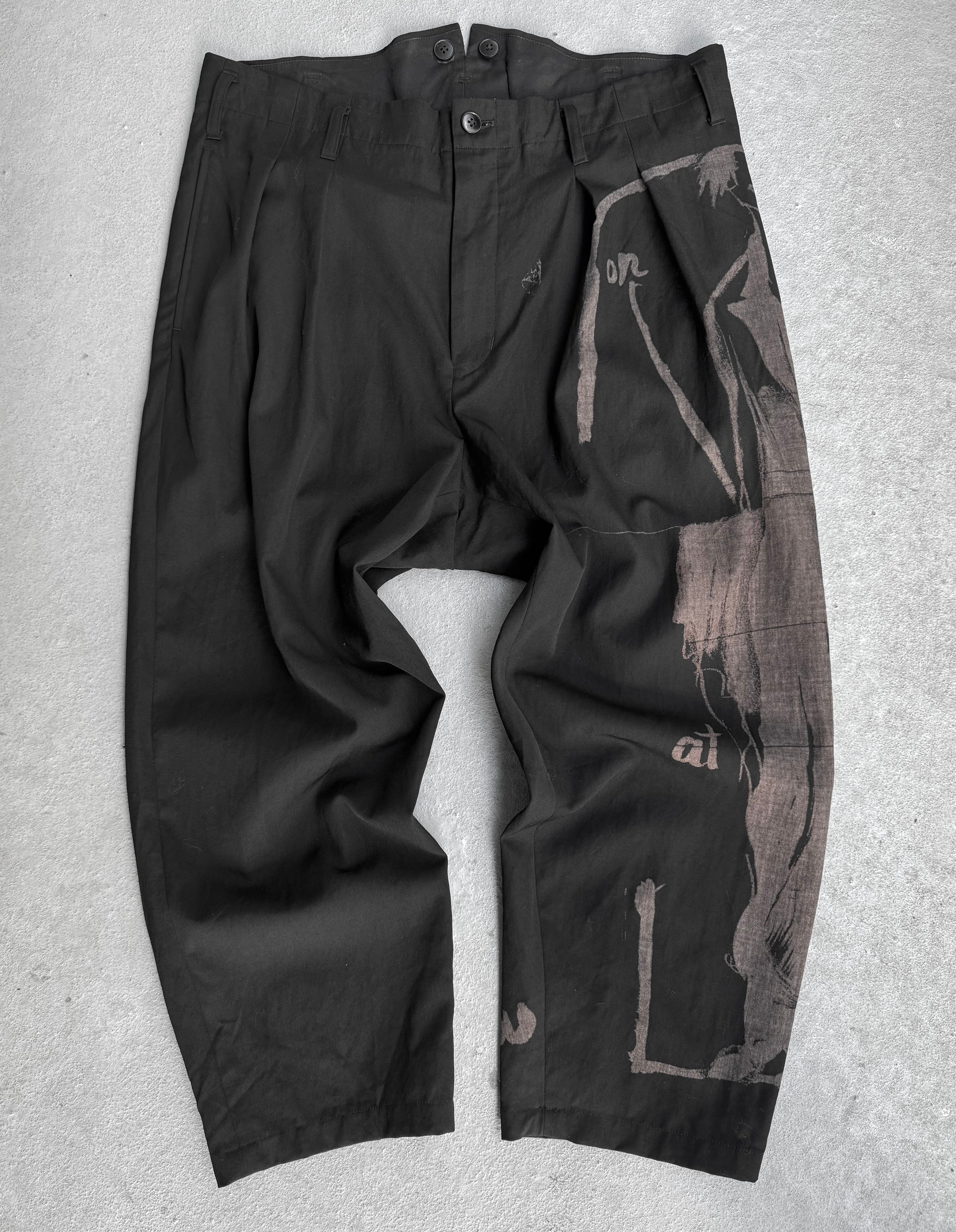 Yohji Yamamoto SS17 Pleated Suspender Trousers | Toronto – DRIEW