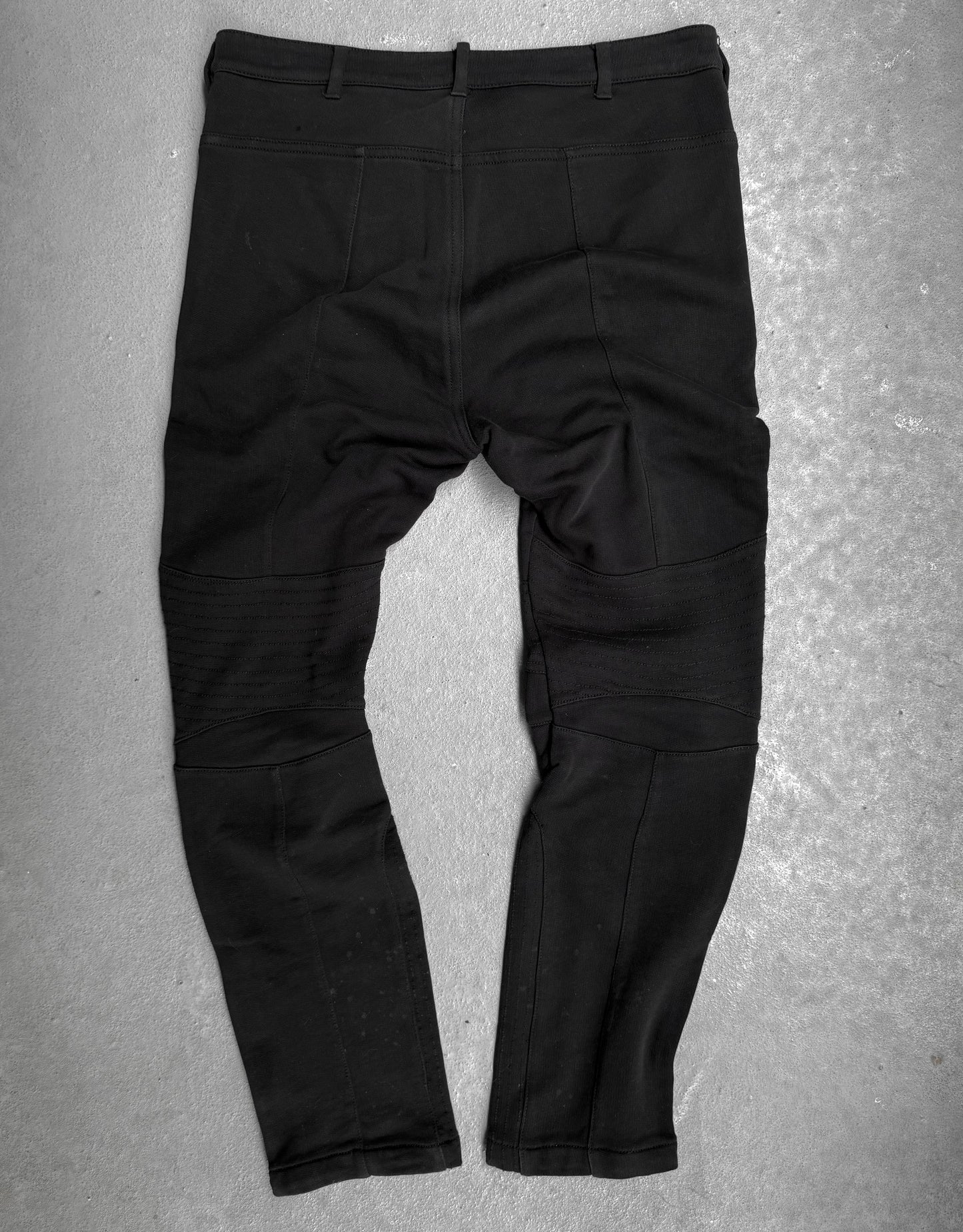 Ann Demeulemeester AW19 Black Cotton Terry Biker Pants