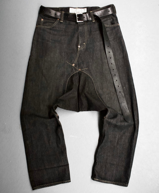 GANRYU SS14 Drop-Crotch Indigo Denim