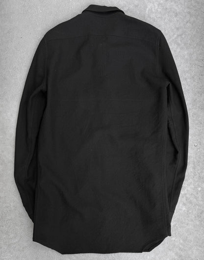 Rick Owens AW16 "MASTODON" Wool Military Field Long Shirt