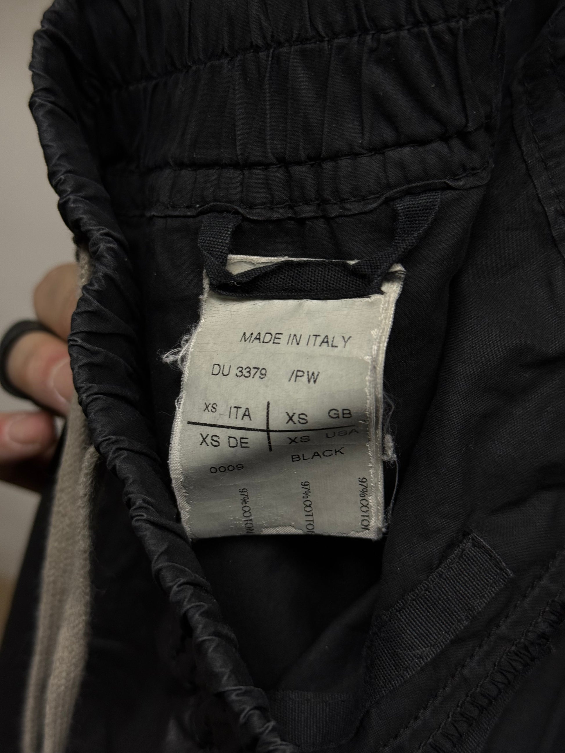 Rick Owens DRKSHDW SS08 "CREATCH" Waxed Gladiator Kilt Layer Pants detail | DRIEW GARMENTS