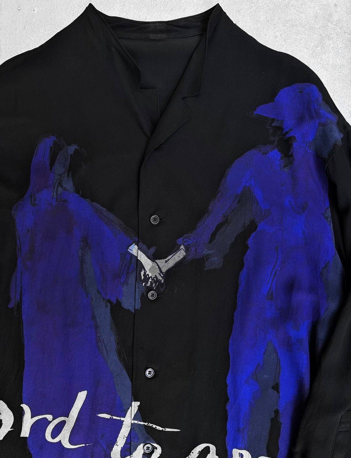 Yohji Yamamoto POUR HOMME SS20 ‘Holding Hands’ Silk Button-up Shirt