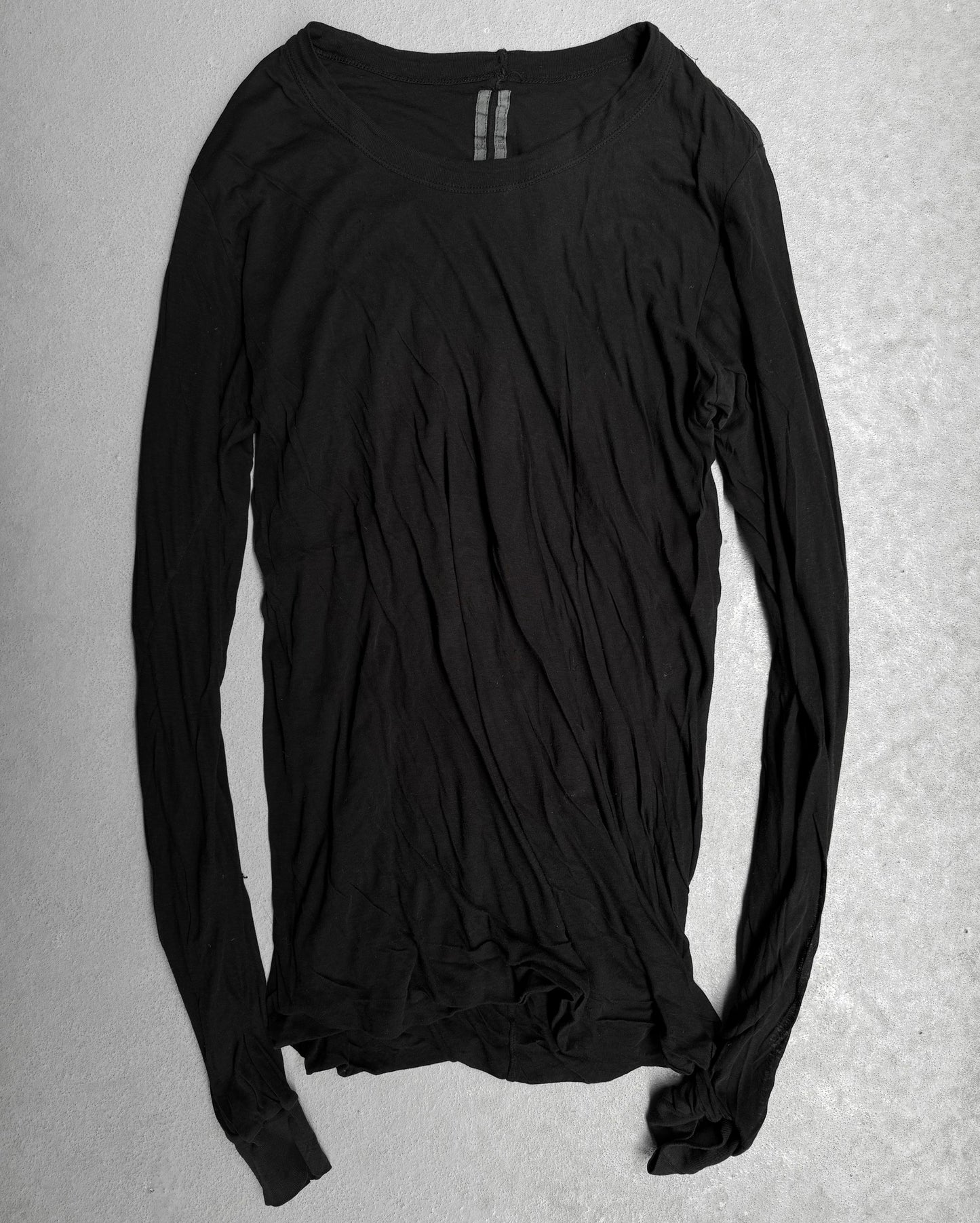 Rick Owens AW17 “GLITTER” Black Double-layered Long-sleeve
