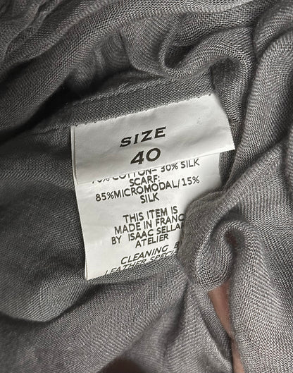 Isaac Sellam: “Experience” Attached Scarf Deerskin Leather Blazer