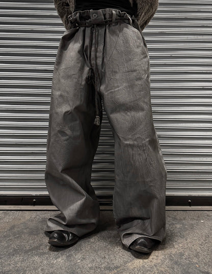 *SAMPLE* Isamu Katayama “BACKLASH” SS17 Light Grey Wide Leg Cotton Pants