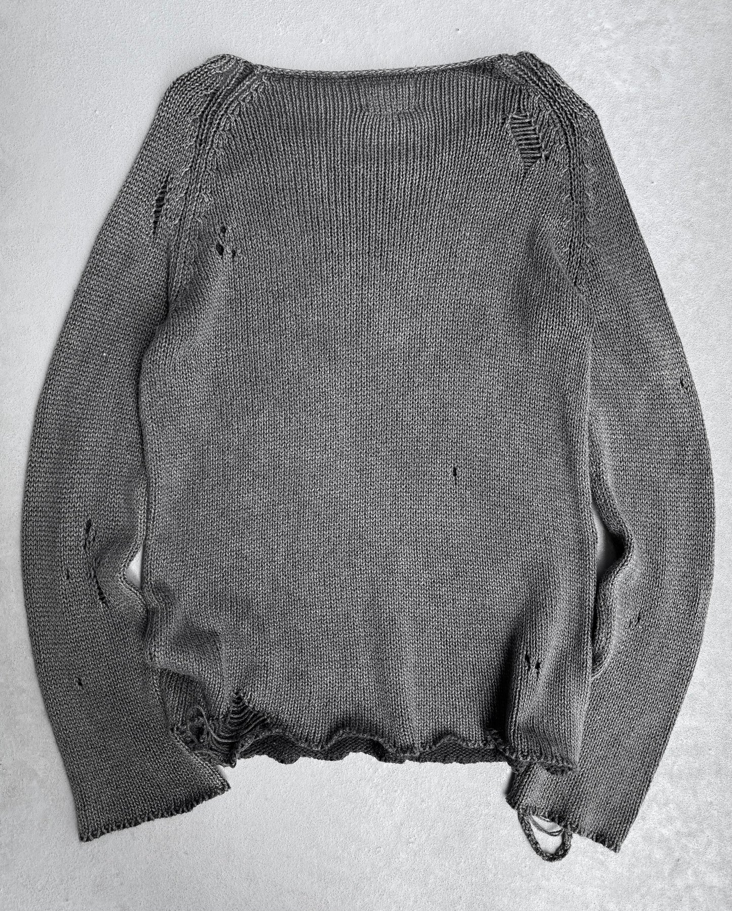 Number (N)ine SS07 “About a boy” Distressed Grunge Oversized Knit Sweater