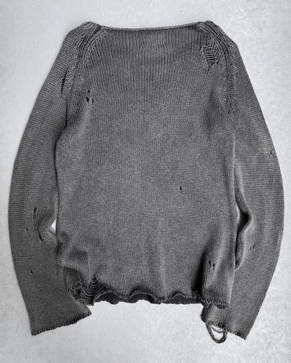 Number (N)ine SS07 “About a boy” Distressed Grunge Oversized Knit Sweater