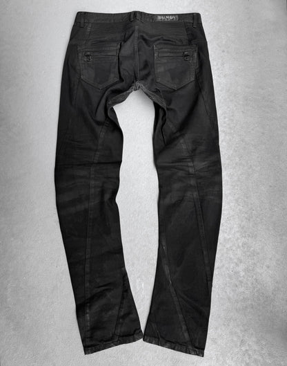 BALMAIN by Olivier Rousteing AW15 Distressed Light-wax Skinny Denim