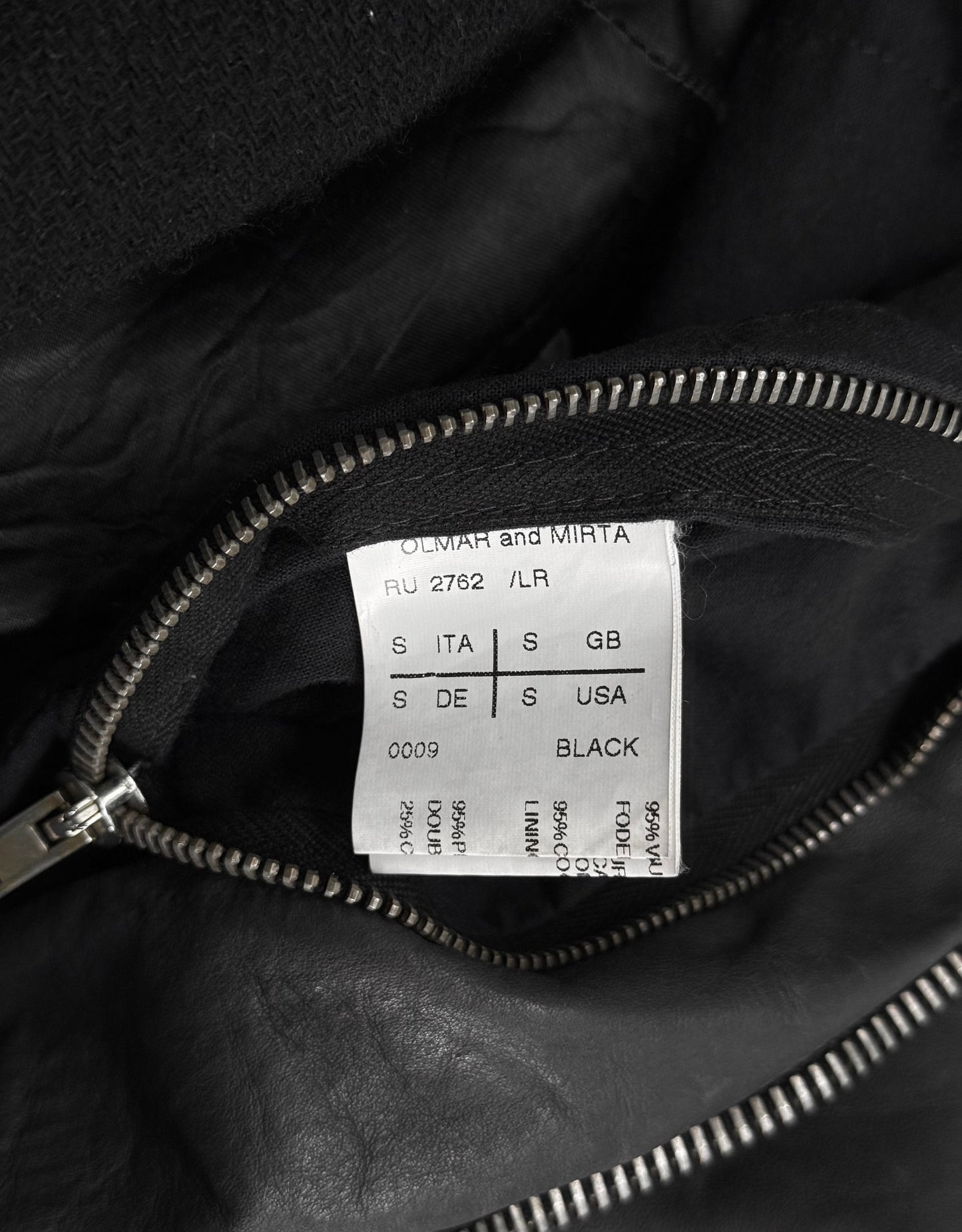 Rick Owens AW08 “STAG” Wool Collar Calfskin Leather Jacket
