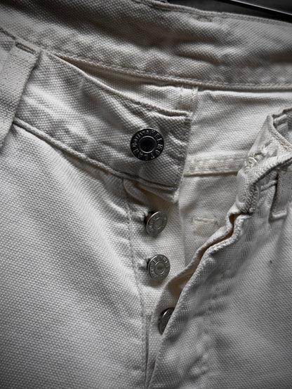 Helmut Lang 1999 Ivory Cotton Cargo Denim