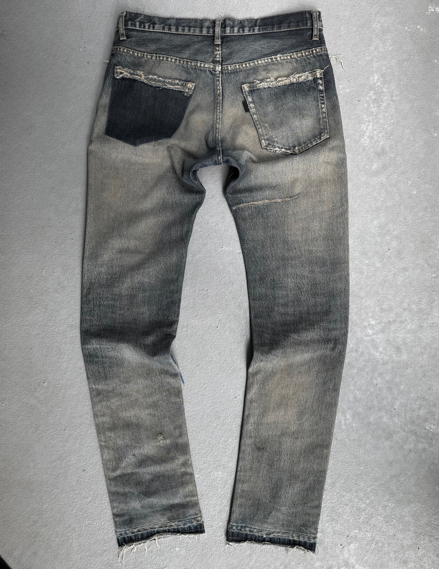 UNDERCOVER SS10 “Less but Better” Blue Yarn 68 Distressed Denim