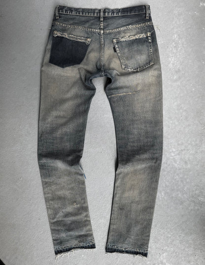 UNDERCOVER SS10 “Less but Better” Blue Yarn 68 Distressed Denim