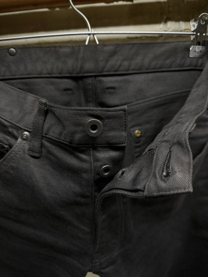 Isamu Katayama "BACKLASH" AW14 Lizard Leather Patch 5 Pocket Skinny Denim detail | DRIEW GARMENTS