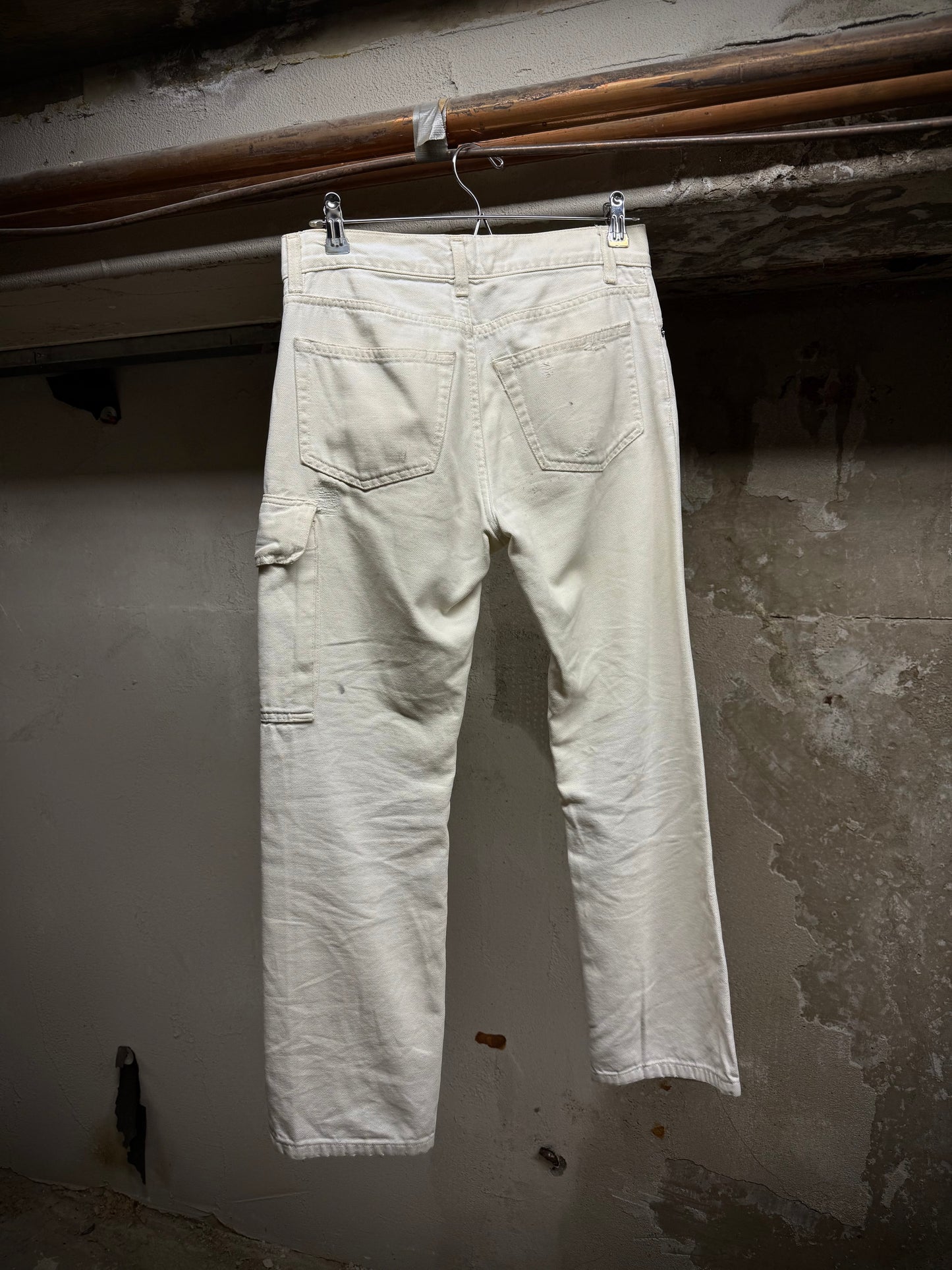 Helmut Lang 1999 Ivory Cotton Cargo Denim