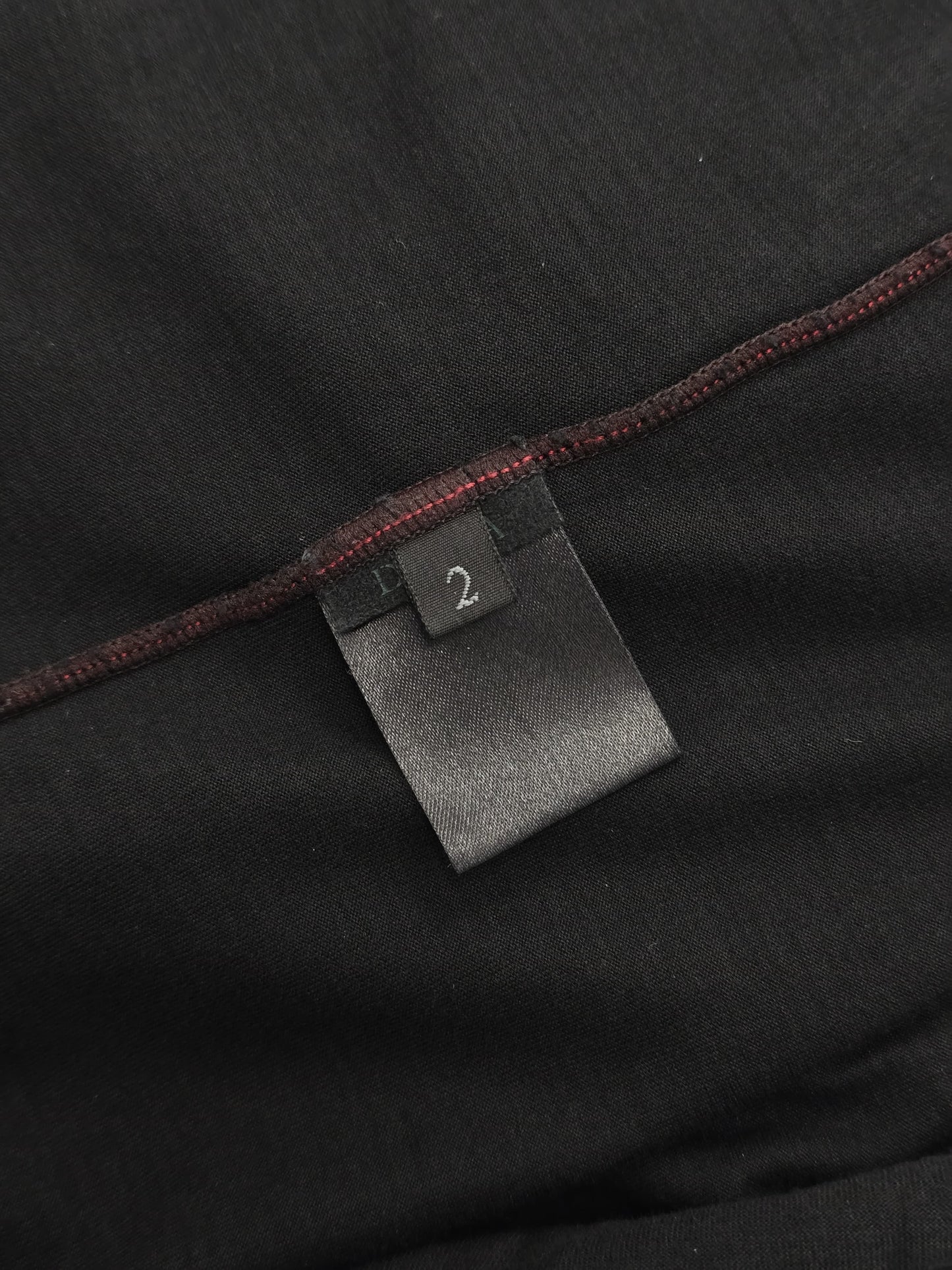 DEVOA Rolled Neck Blistered Leather Back Seam Panel T-shirt