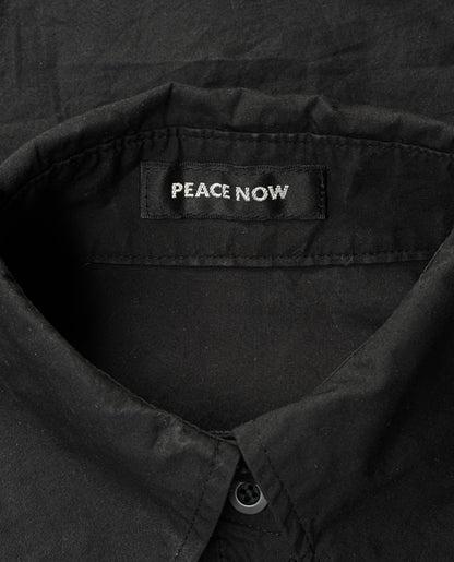 Black Peace Now Early 00s Gothic Batwing Button-up Shirt