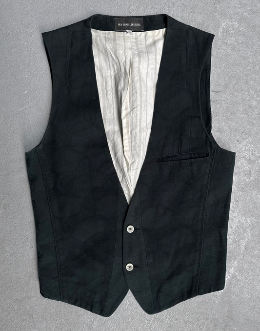 Ann Demeulemeester SS12 Jacquard Two-Button Vest