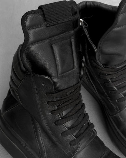 Rick Owens AW23 "LUXOR" Mega Bumper Geobasket Leather Sneakers