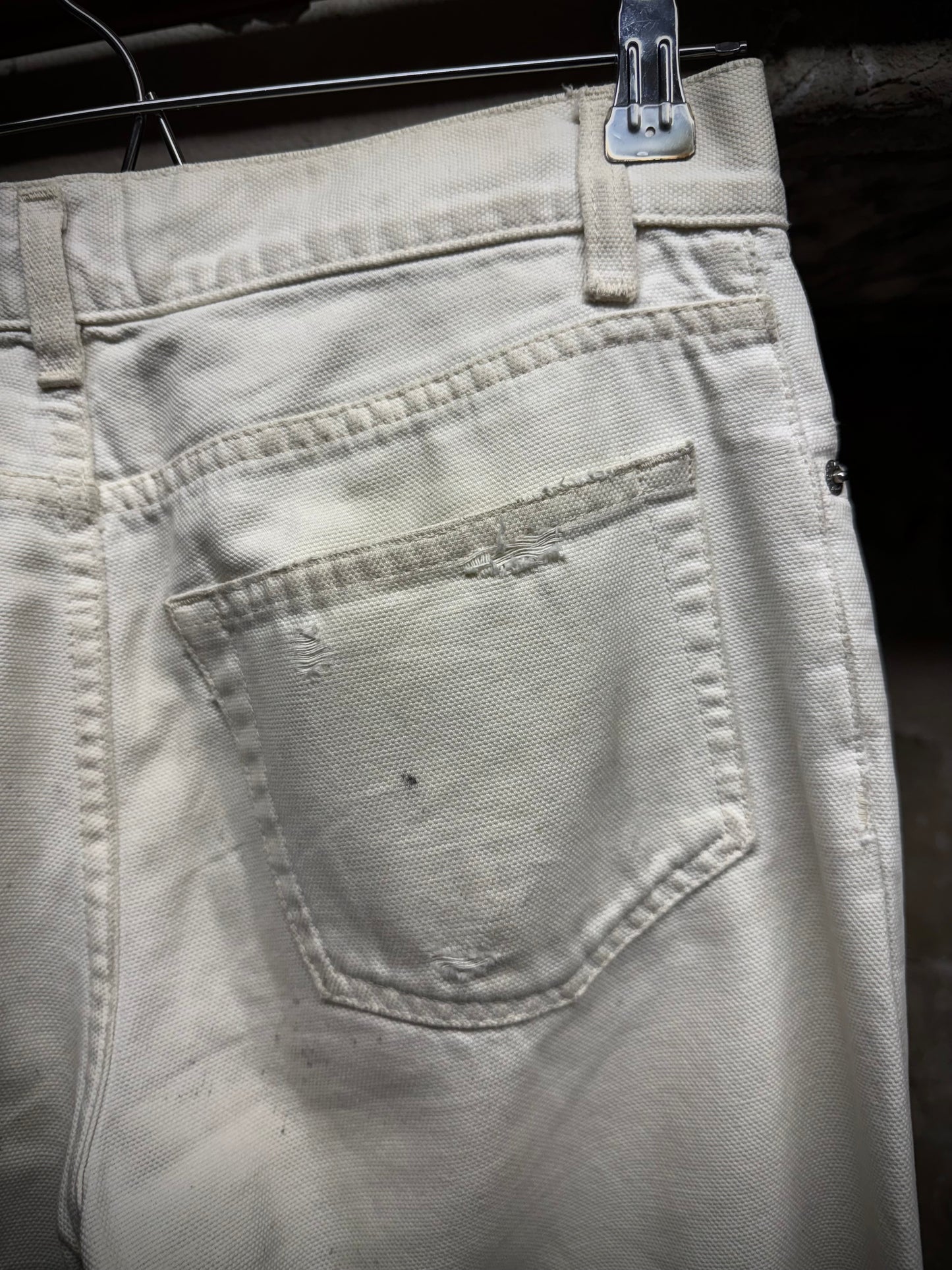 Helmut Lang 1999 Ivory Cotton Cargo Denim