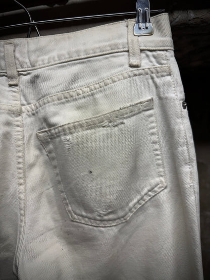 Helmut Lang 1999 Ivory Cotton Cargo Denim