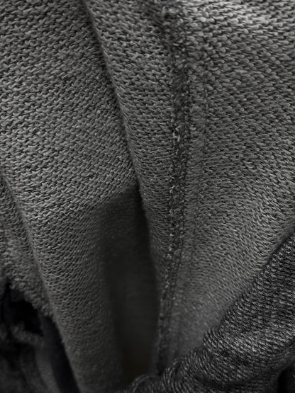 14thAddiction Early 00s Grey French Terry Drop-crotch Shorts detail | DRIEW GARMENTS