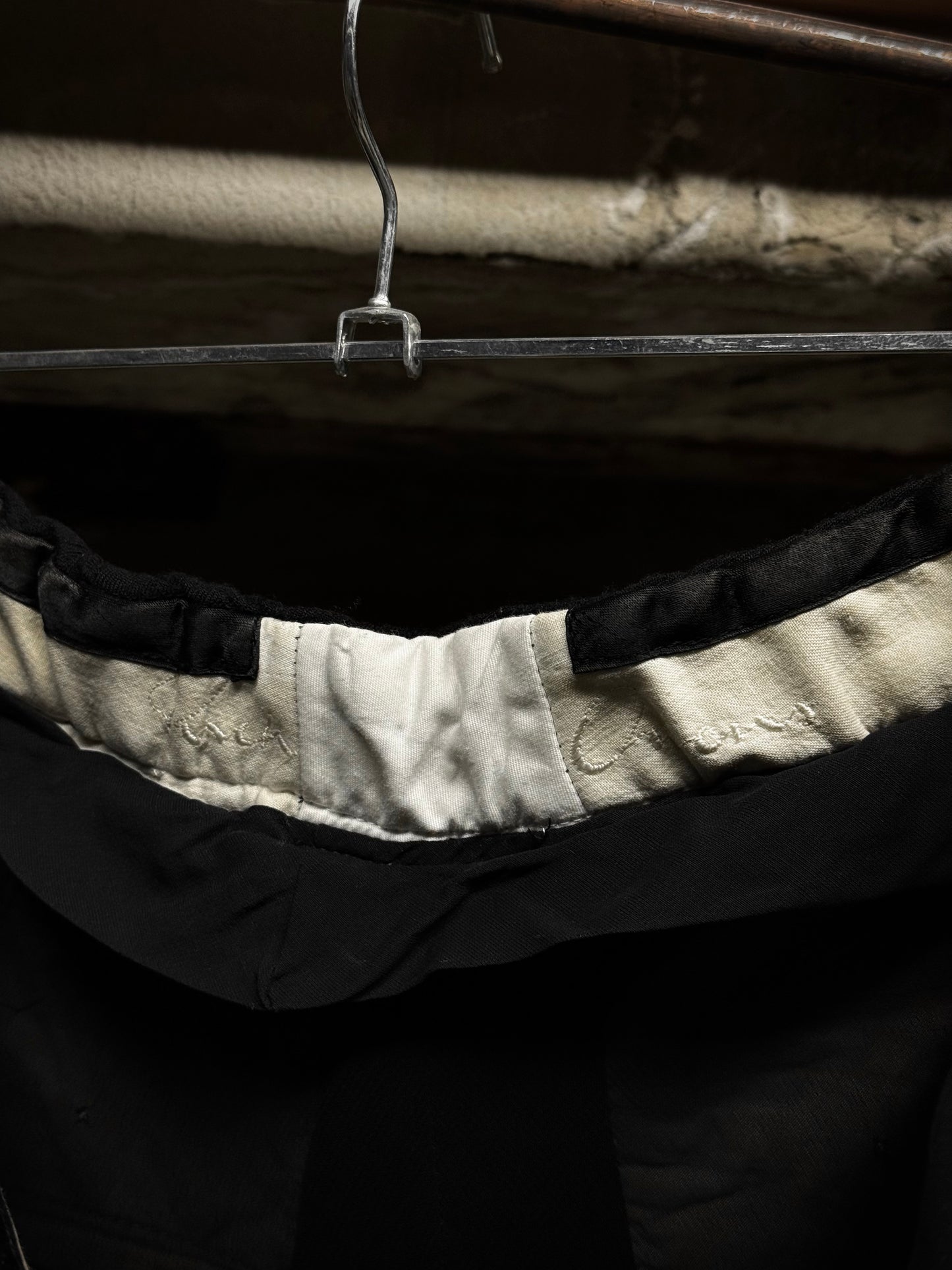 Rick Owens AW08 "STAG" Bias Cut Frayed Hem Flare Wool Trousers