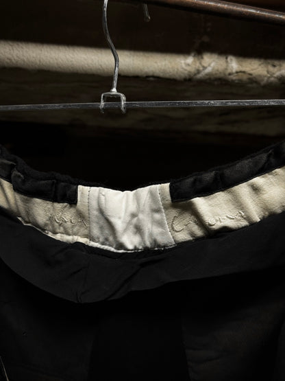 Rick Owens AW08 "STAG" Bias Cut Frayed Hem Flare Wool Trousers