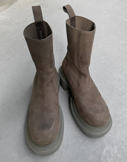 Rick Owens SS23 "EDFU" DUST Calf Suede Beatle Bogun Boots
