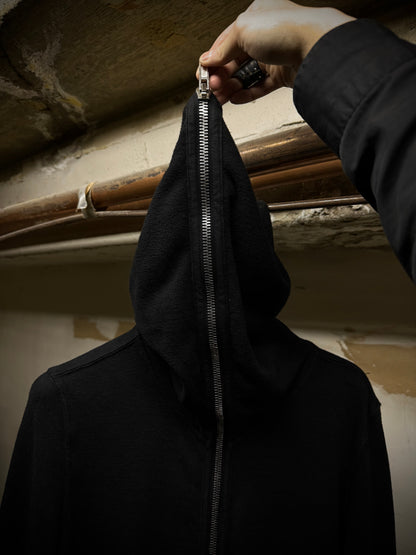 Rick Owens DRKSHDW AW16 "MASTODON" Black Cotton Gimp Hoodie detail | DRIEW GARMENTS