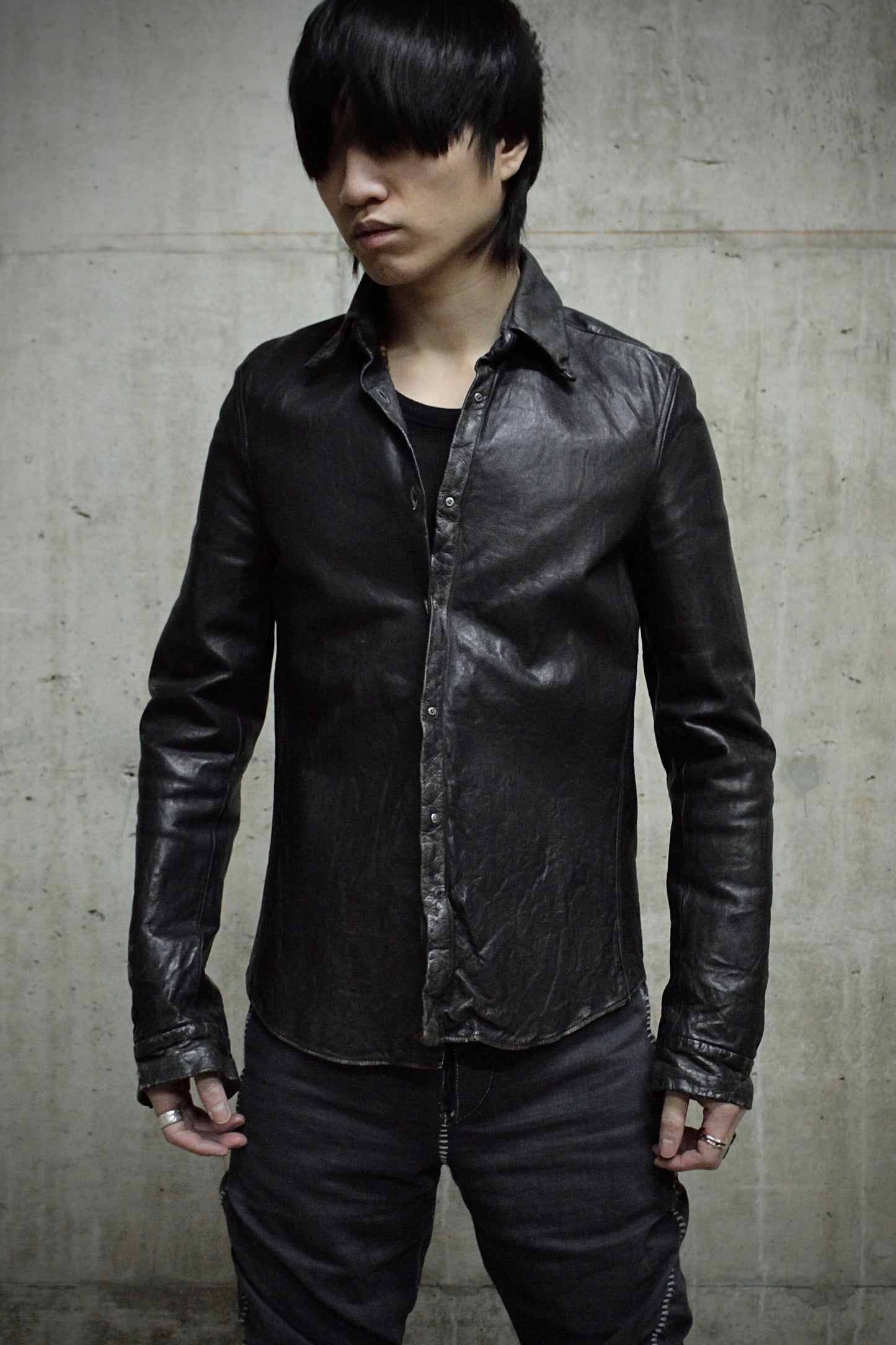 Carpe Diem AW02 "The Last Scene" Washable Cowhide Leather Shirt