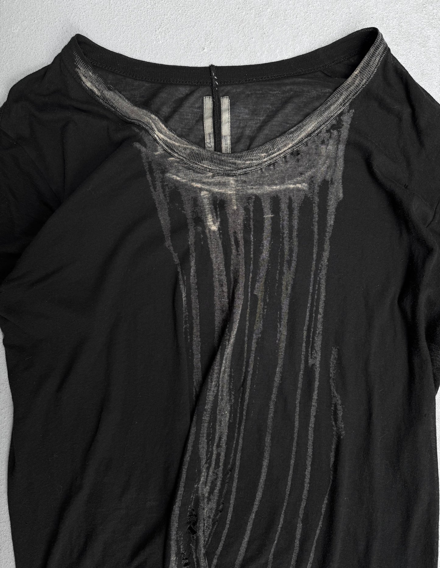 Rick Owens SS07 “DRAKE” Vomit Bleached Sheer T-shirt