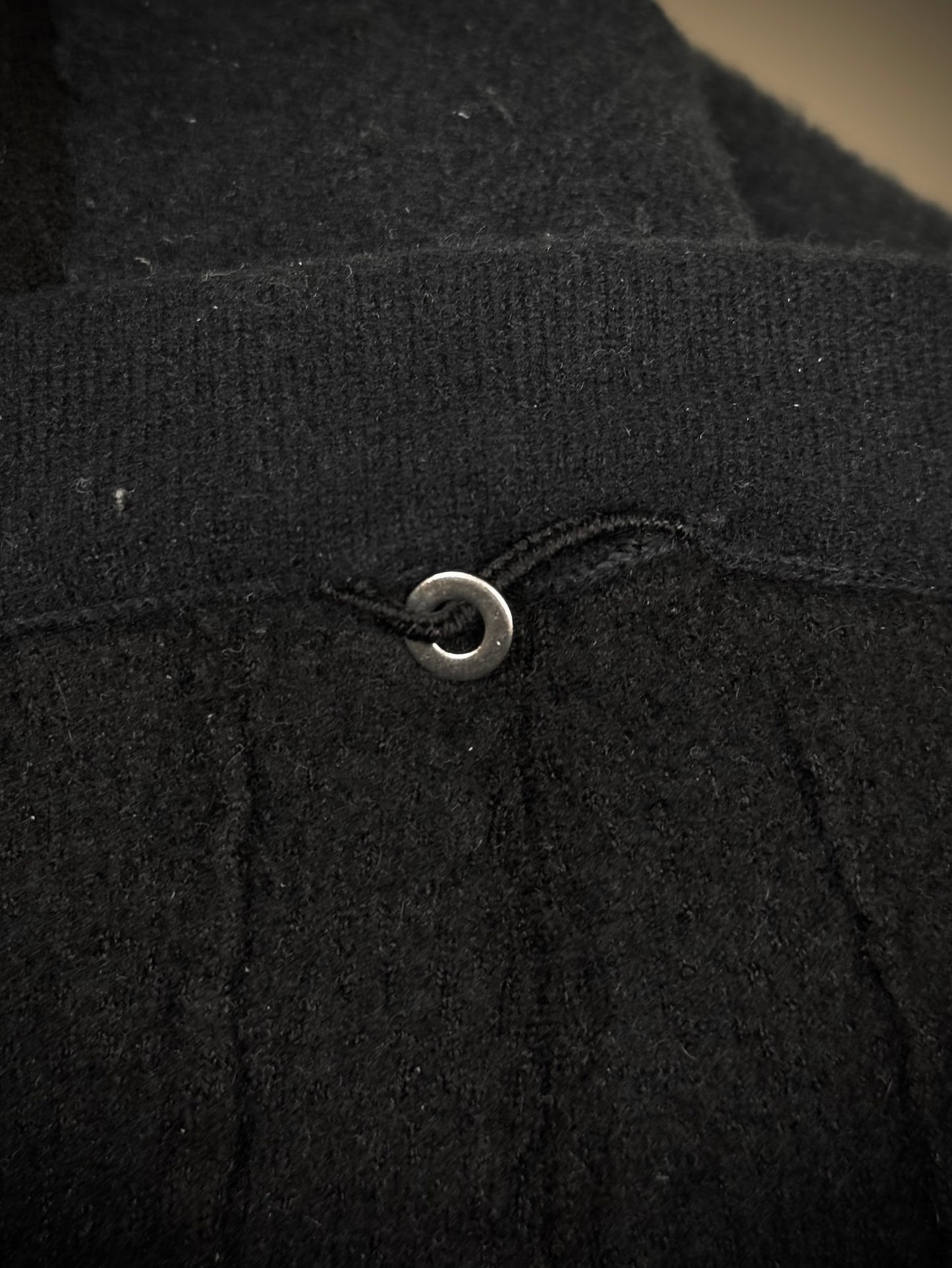 Label Under Construction ‘40YMPN74’ Distressed Lunar Cashmere Joggers detail | DRIEW GARMENTS