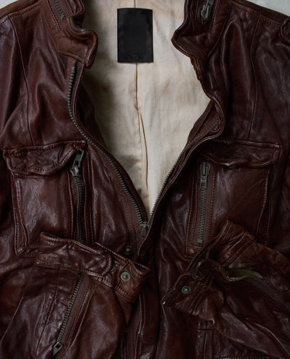 L.H.P AW09 Multi-pockets Sheepskin Leather Jacket