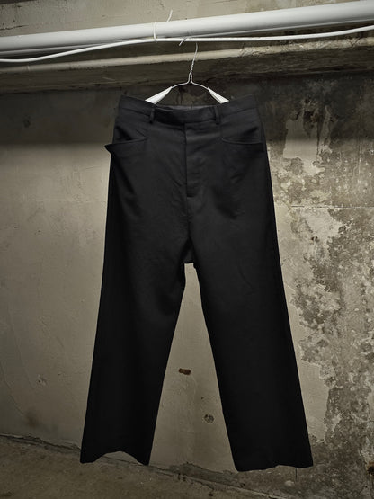 Rick Owens SS18 "DIRT" Drop-crotch Virgin Wool Wide Trousers | Archive Fashion Toronto