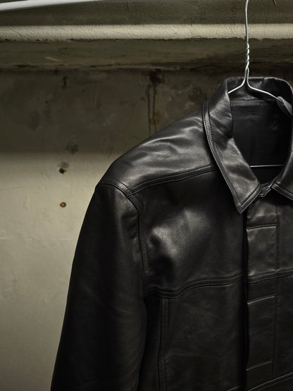Rick Owens SS18 "DIRT" 'Little Joe' Cropped Calf Leather Jacket