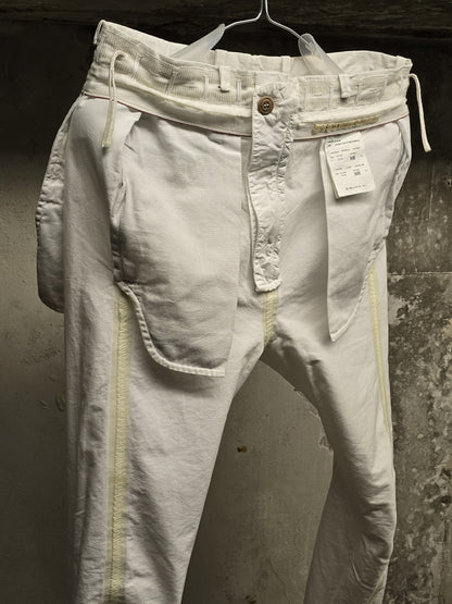 Carol Christian Poell 'PM/2671OD-IN BETWEEN/2' Object-dyed Visible Meltlock Front Zip Trousers detail | DRIEW GARMENTS