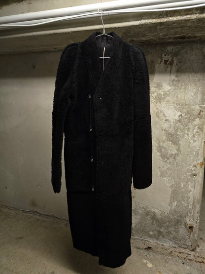 Rick Owens AW19 "LARRY" Legaspi Black Lamb Shearling Coat