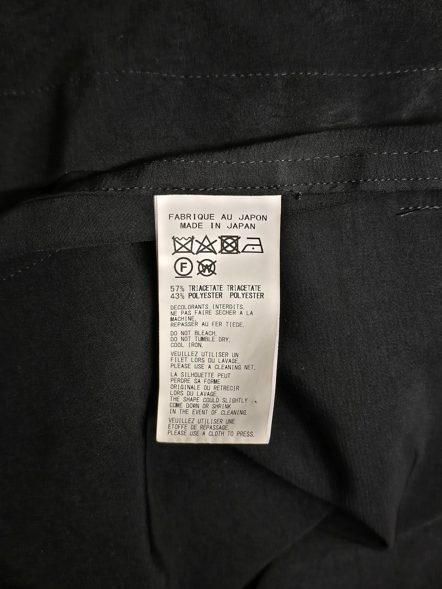 Yohji Yamamoto POUR HOMME SS24 Triacetate Poly Tuxedo Oversized Long Coat