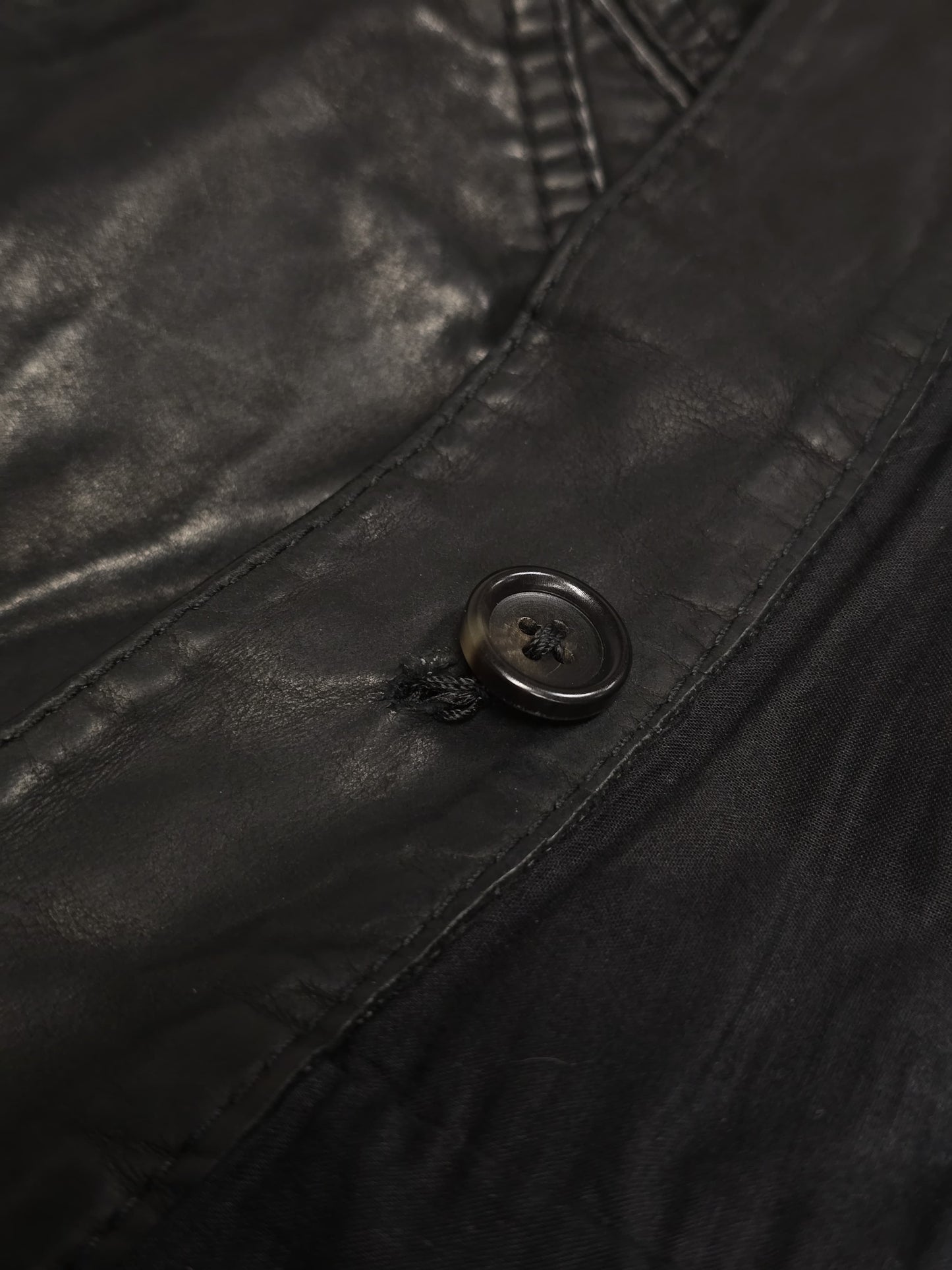 Alexandre Plokhov 2010s Asymmetrical Drop-crotch Calfskin Nubuck Leather Cargo Pants
