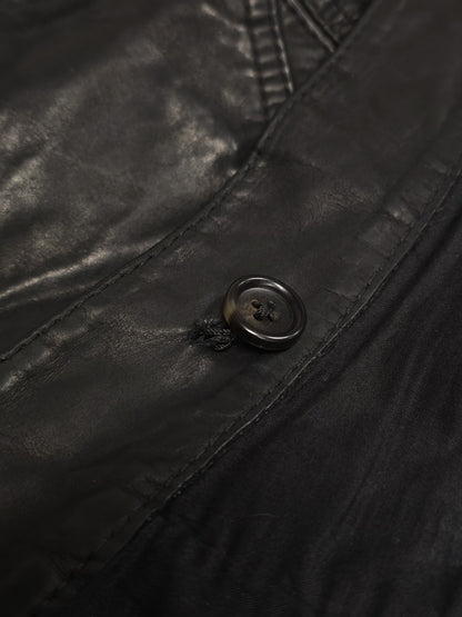 Alexandre Plokhov 2010s Asymmetrical Drop-crotch Calfskin Nubuck Leather Cargo Pants