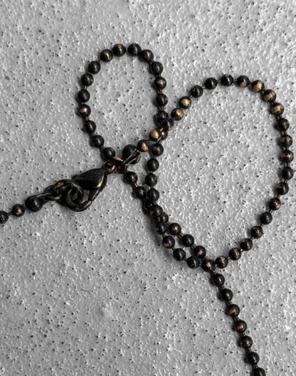 Number (N)ine SS06 “Welcome To The Shadow” Multi-skulls Brass Necklace