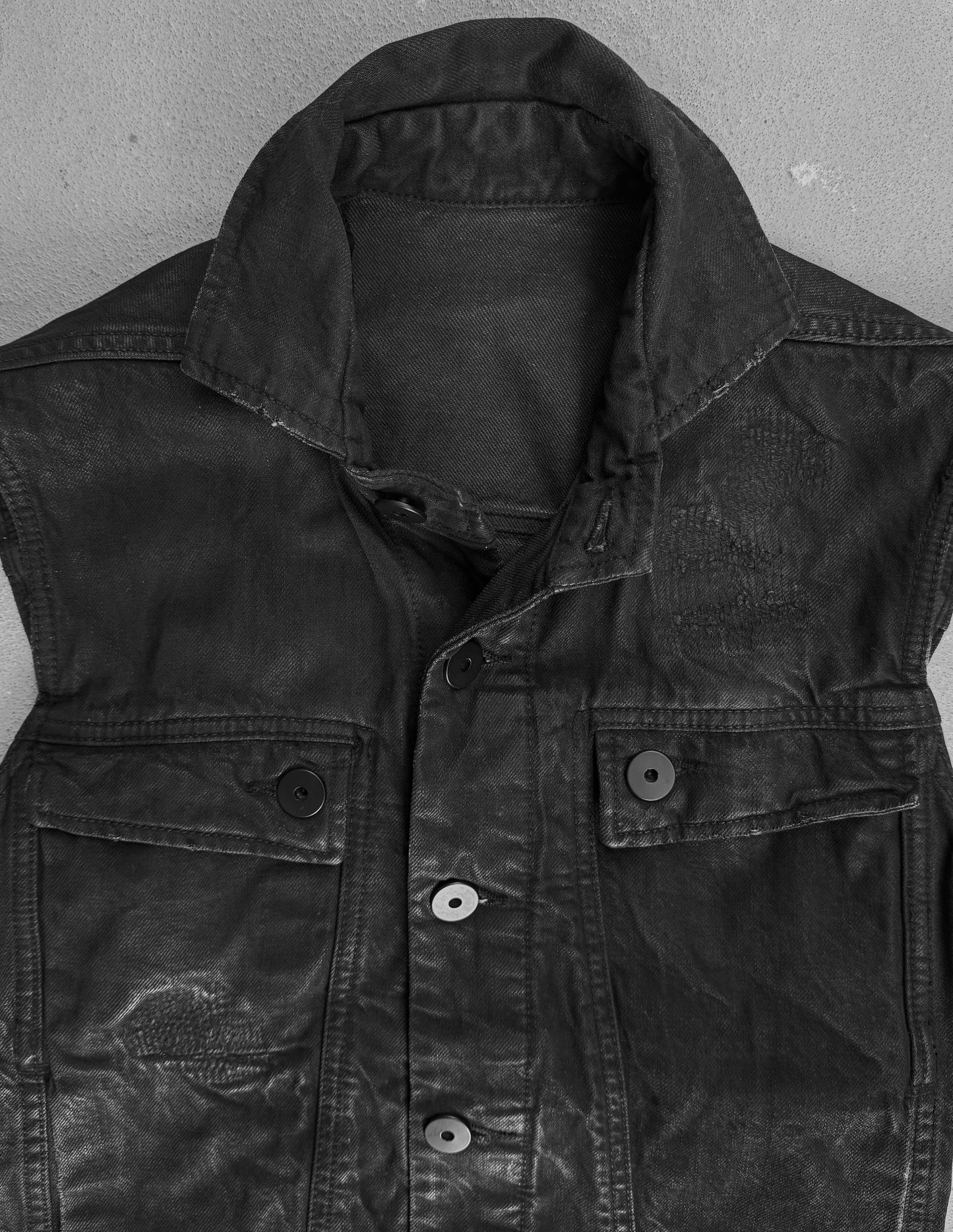 11 by Boris Bidjan Saberi SS17 Light-waxed Denim Vest