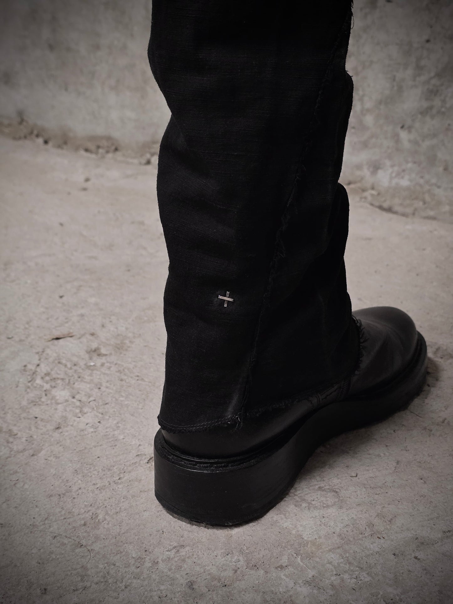 m.a+ by Maurizio Amadei SS13 'P211' Frayed Edge Bootcut Linen Pants